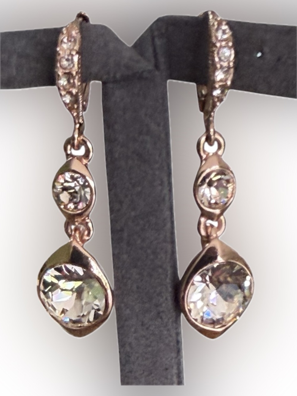 Givenchy Rose Gold Plated Crystal Tennis Necklace and Earring Set. STUNNING!! - Picture 4 of 10